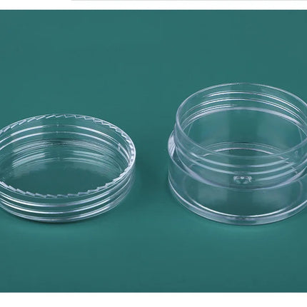 100pcs 2g/5g/10g Empty Plastic Jar Pots Transparent Sample Bottles Eyeshadow Cream Lip Balm Container Portable Makeup Jar