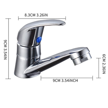 A Piece of Alloy Bathroom Basin Sink Faucet, Single Cold Water Kitchen Faucet, Washbasin Sanitary Ware Faucet