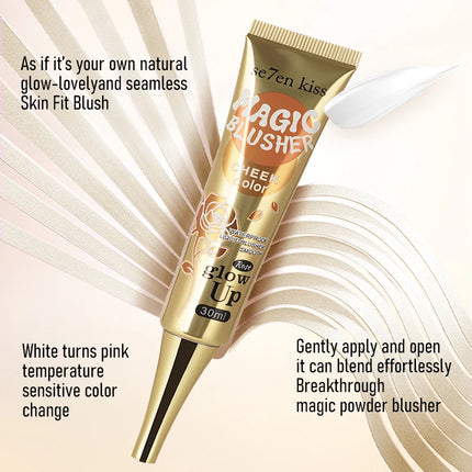 Magic Temperature-Changing Blusher Waterproof Silky Smooth Liquid Blush Pink Cheek Rouge