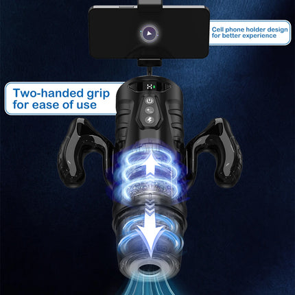 Telescopic Rotating Male Masturbator 7 Thrusting Rotation Modes Automatic Mastubator Cup for Men Blowjob Sex Toys Penis Pump
