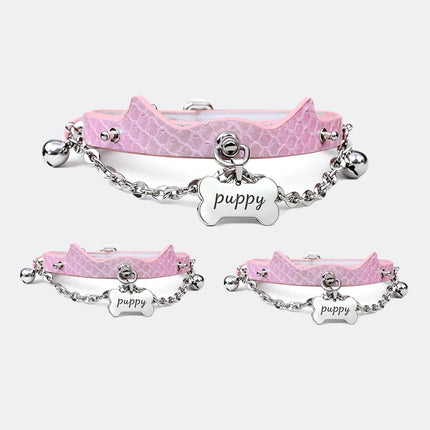 New Leather Collar with Lead Misty Pink Choker Sexy Accessories Spousal Flirting Role Play BDSM Training Unisex Adult Sex Toys