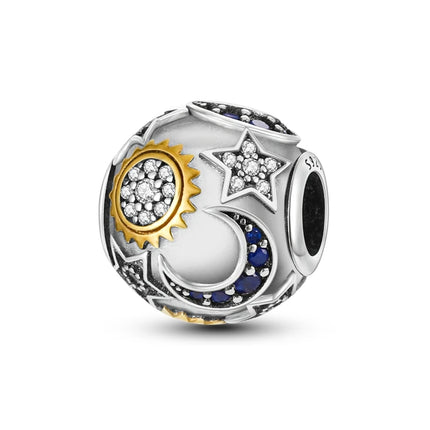 Charm Hot Sales 925 Sterling Silver Charms Beads CZ pave Round Clip Charms Fit Original Bracelet Necklace Charms Jewelry Gift