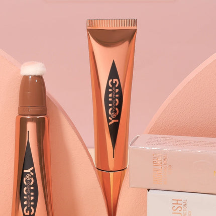 6-colour cushion cotton blush, skin-friendly highlighter that is not irritating, blends naturally without clumping.