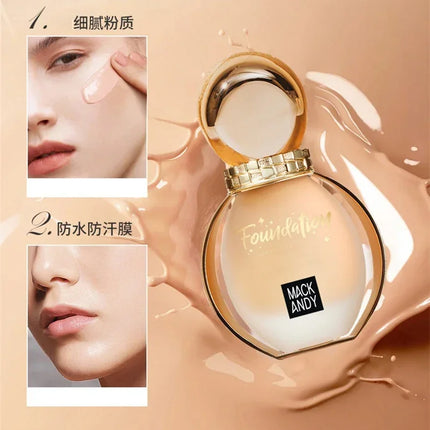 40ML Full Cover Face Base Liquid Foundation Makeup Waterproof Long Lasting Facial Concealer Whitening BB Cream Korean Cosmetics