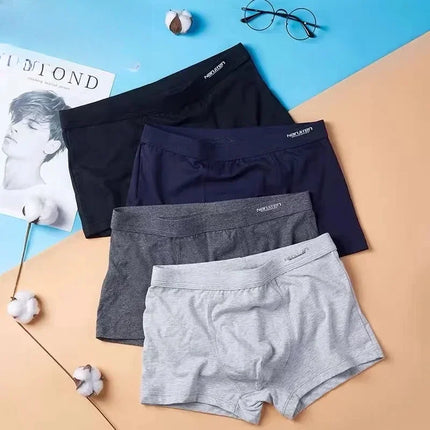 4 Pack Men's Plus Size Boxer Shorts Cotton Anti-Chafe Underwear  Big & Tall Breathable Loose Fit Elastic Waistband Boxers