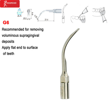 Original Woodpecker Dental Scaler Tips Ultrasonic Scaling Tip G1 G2 G3 G4 G5 G6 G7 G8 Fit For EMS UDS