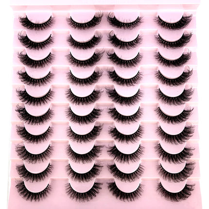 2023 New 20 pairs natural long 3D mink false eyelashes fake lashes makeup kit Mink Lashes extension eye lashes short eyelashes