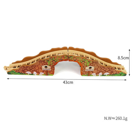 33style DIY Wooden Train Rail Tracks Accessories Wood Railway Track Parts Fit For All Wood Track Toy Christmas Birthday kid Gift