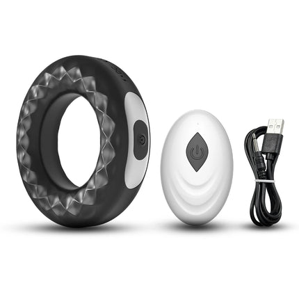 Cock Ring Vibrator Stronger Erection Sex Toy for Men Couples Vibrating Delayed Ejaculation Penis Rings Male Cockring Adult Goods