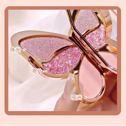 Butterfly Eye Shadow Six Color Eyeshadow Palette Easy to Color Glitter Matte Makeup Make-up For Women Korean Cosmetics Makeup