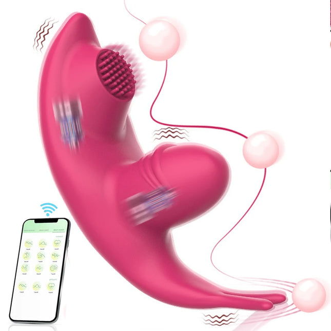 Portable Waterproof Silicone Massager for Women G-Spot Vaginal Anal Vibrator Powerful Underwear Adult Toy Bedroom Gift