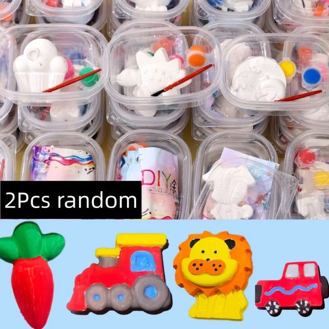 2 Boxes White Blank Gypsum Dolls Children DIY Handmade Graffiti Toys for Kids Birthday Party Favors Kindergarten Prizes Pinata