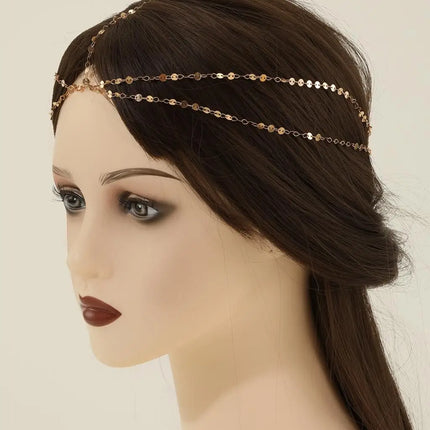 Kinitial A headdress chain, a hair accessory chain, a Bohemian princess headdress, as a gift to the woman you like