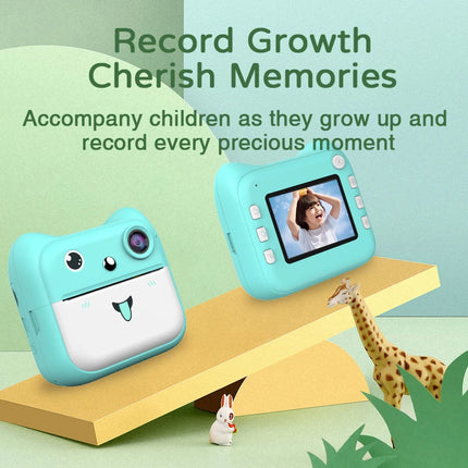 Kids Camera Instant Print 1080P HD Toddler Digital Video Camera 2.4-Inch Toy for Girls Boys Age 3-12 Christmas Birthday Gift