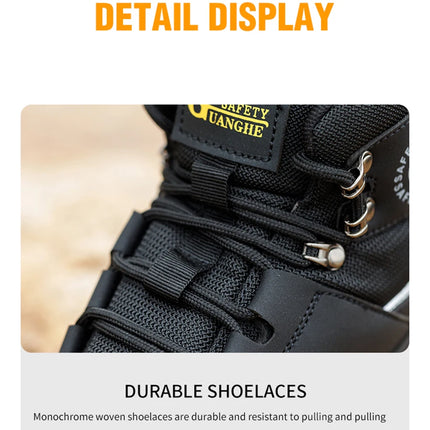 Construction Safety Shoes Men Waterproof Work Boots Anti-smash Steel Toe Shoes Puncture-Proof Indestructible Shoes Safety Shoes
