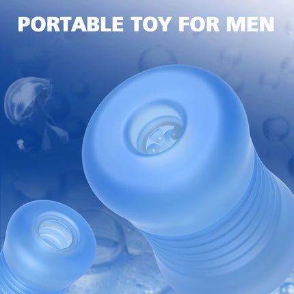 TPE Artificial Vagina Dual Channel Glans Sucking Sex Toys for Men Portable Male Masturbator Cup Delay Ejaculation Penis Massage