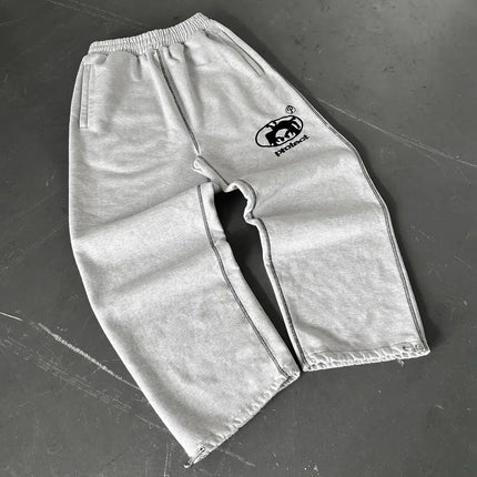 Y2k Embroidered Gray Casual Pants Camo Functional Tactical Functional Men's Women's Premium Jogging Drawstring Sweatpants