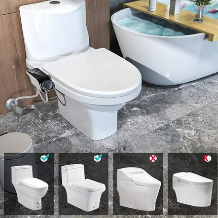Bidet Toilet Seat Attachment Dual Nozzles Sprays Non-Electric Self-Cleaning Wash Single Cold Water Lady Bathroom Accessories