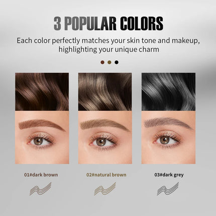 1PC fine pointed eyebrow pencil, smooth and easy to control, durable, waterproof and sweat proof, non fading