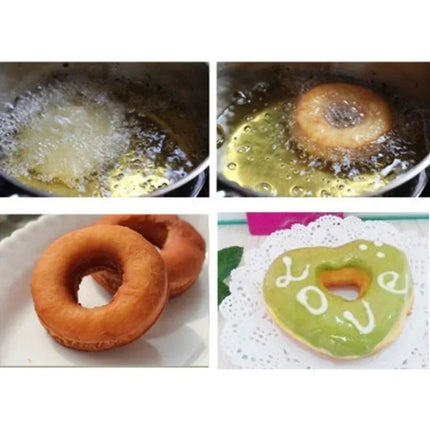 3 Types Donut Biscuit Press Mold Baking Cake Mold DIY Kitchen Tools Round Biscuit Cutter for Baking Desserts