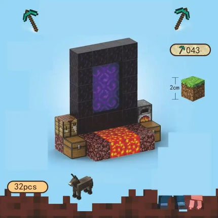 Magnetic Blocks 150 Pieces - Magma Mine World DIY Educational