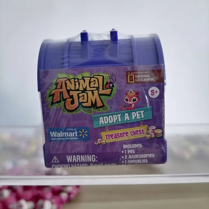 Animal Jam Adopt A Pet Treasure Chest Series Blind Box Collectible Desktop Ornaments Cute Animal Models Mystery Toys Kids Gifts