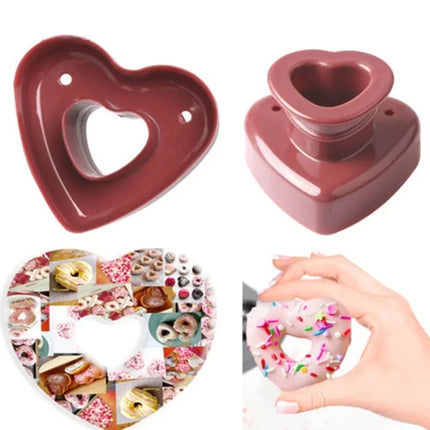 3 Types Donut Biscuit Press Mold Baking Cake Mold DIY Kitchen Tools Round Biscuit Cutter for Baking Desserts
