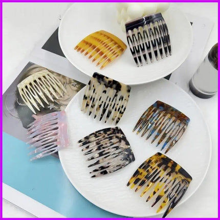1PC French Hair Side Combs for Women Girls Acetate Hair Accesories Secure and Elegant Hold Hair Clip Hairpieces