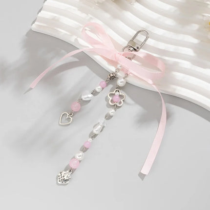 Y2K Phone Charm Bow Heart Star Keychain Pendant Kawaii Key Chain Bag Phone Chain Cute Accessory For Girls Women Jewelry