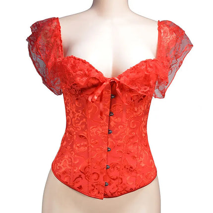 Lace Corset Top Women Shapewear Fajas Waist Trainer Slimming Lingerie Blouses Body Shaper Woman Corsets Sexy Outwear Shaping Tops