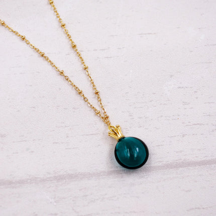 1X Flat Ball Diffuser Perfume Refillable Handmade Essential Oil Aromatherapy Bottle Pendant Jewelry Round Glass Pendant DIY
