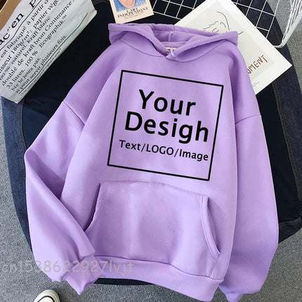 Customized Printed Diy Text Logo Image Hoodie Women's Customized Hoodie Customized Logo Personalized Hoodie
