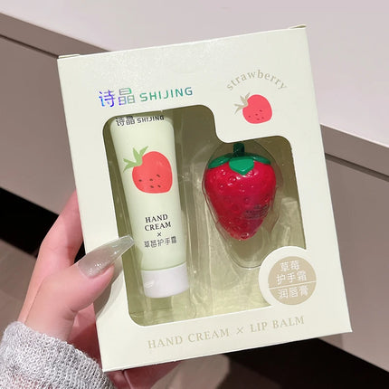 Hand Cream and Lip Balm Set - Nourishing Combo for Dry Hands & Lips