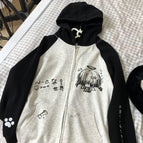 black gray / L