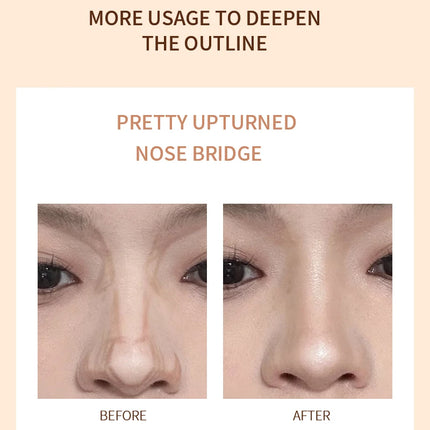 Herorange Valentine's Day Gift Contour Stick - 2-in-1 Nose & Face Sculpting Pen with Brush, Suitable for All Skin Types