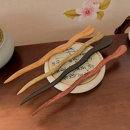 Vintage Wood Hair Sticks for Women 집게핀 Hair Accessories Chinese Style Hairwear Hairpins Jewelry Украшения Для Волос 비녀