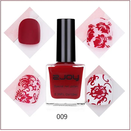 10g(Bottle) Tranfer Stamping Nail Polish-Stamping Plates Polish Stamping Gel Milti Color Painting Oil Lacquer Varnish 0.35FL.OZ