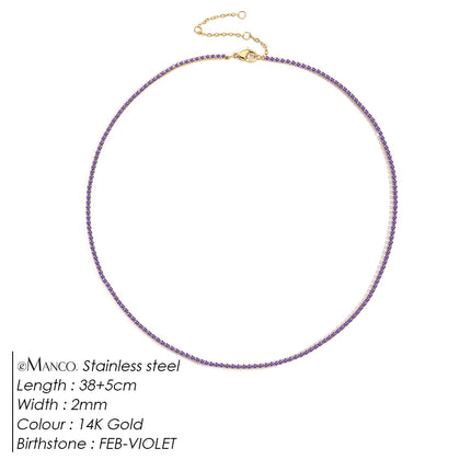 EManco Fashion Crystal High Quality Stainless Steel Gold Plated Necklace Ladies Charming Accessories Gifts Wholesale