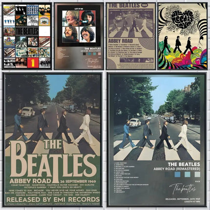 Classic Rock B-Beatles Poster Room Wall Art Decor Waterproof Stickers For Home Bar Bedroom Decoration