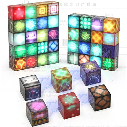 Light-Up Magnetic Blocks 2cm - Set of 10 Pieces