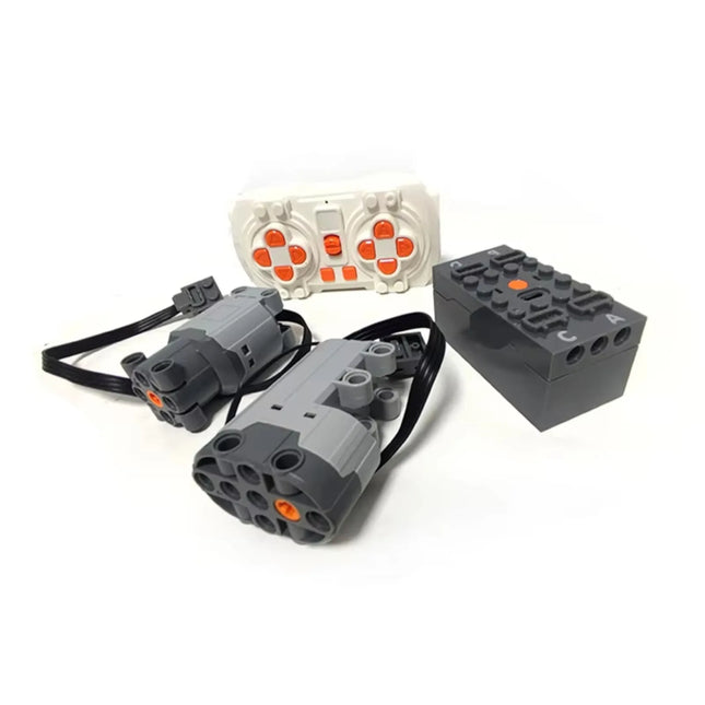 APP Programmable Building Blocks Kit with Servo Motor & 8-Speed Remote Control, Compatible PF MOC System