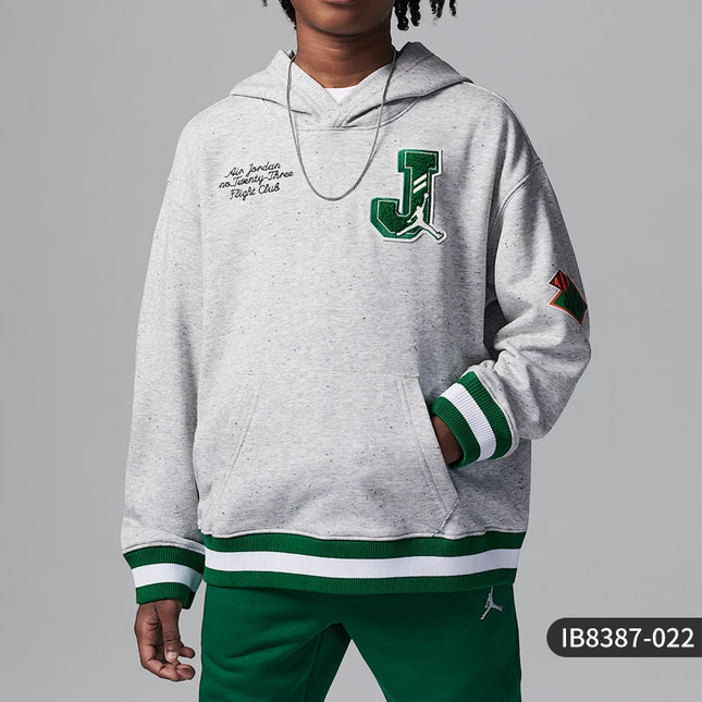 Nike genuine Jordan children's loose and fashionable hooded sweatshirt IB8387-022