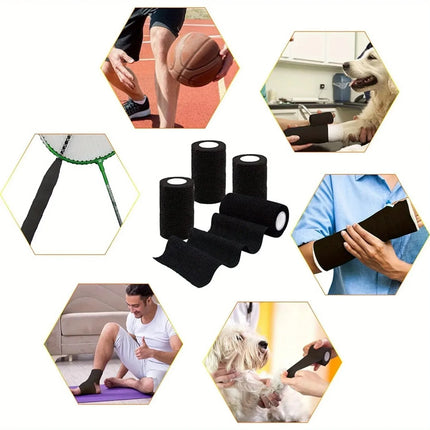 Tattoo Machine Bandage Wrap Set  Soft Breathable Non-Woven Elastic Cohesive Bandage for Secure Grip Tattoo Supplies