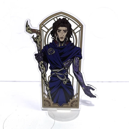 Hot League of Legends Arcane Game Peripherals Acrylic Stand Aso the King of Man the Sword Saint Desktop Display 15CM Collection