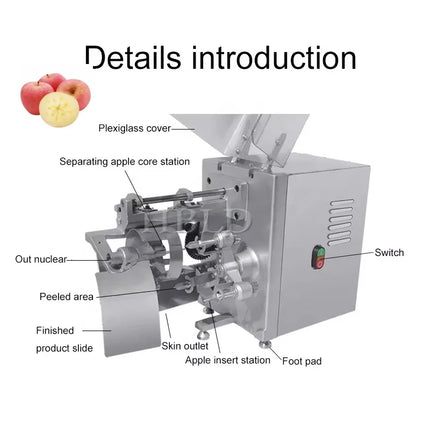 Commercial Electric Apple Peeler Household Rotary Apple Corer Slicer Kitchen Tool for Fast Food Restaurant Home Use