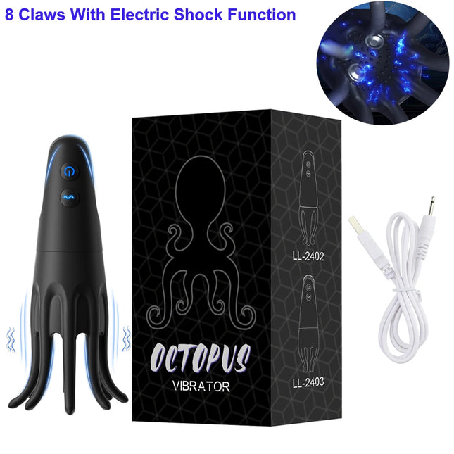 Penis Trainer Electric Shock Male Masturbator Penis Vibrator 10 Vibrating Modes Male Stroker 360°Wrapped Adult Sex Toys for Men