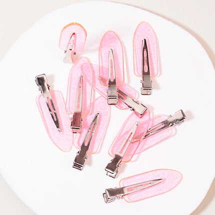 10pcs seamless fashion girl transparent hair clips, makeup facial accessory clips styling hair clips Special for real hair wigs