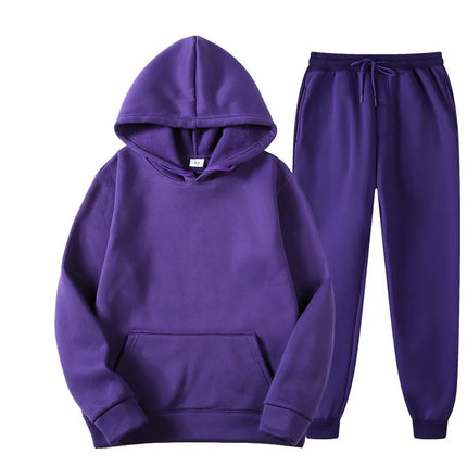 Men's Hoodie and Pants Tracksuit Set - Warm Casual / Ensemble Survêtement Hommes Capuche et Pantalon - Chaud Décontracté