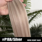 P18A-Silver / 35%-45% / 20 inches 50cm 100g|12 Months+