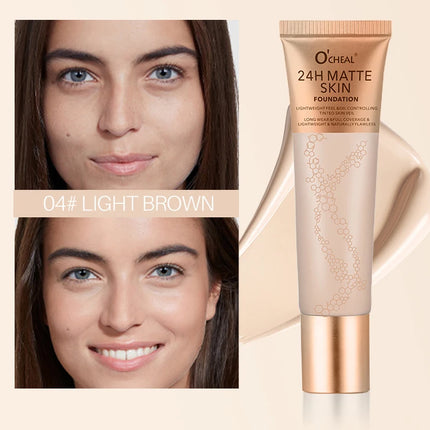 Natural liquid foundation, waterproof and sweat proof, durable makeup effect, multi color optional, create a natural foundation